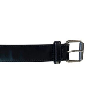 Wrangler Black Genuine Leather Work Belt - Silver Buckle Men's Size 36/90